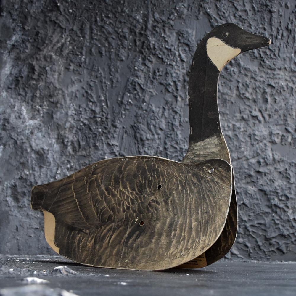 Hand-Crafted Original Set of Folding Johnsons Goose Decoys, circa 1940