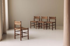 Original set of four ‘Dordogne’ chairs by Charlotte Perriand for Sentou, 1960s
