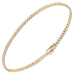 Original Setting Gold Yellow White Diamond Tennis Bracelet for Her