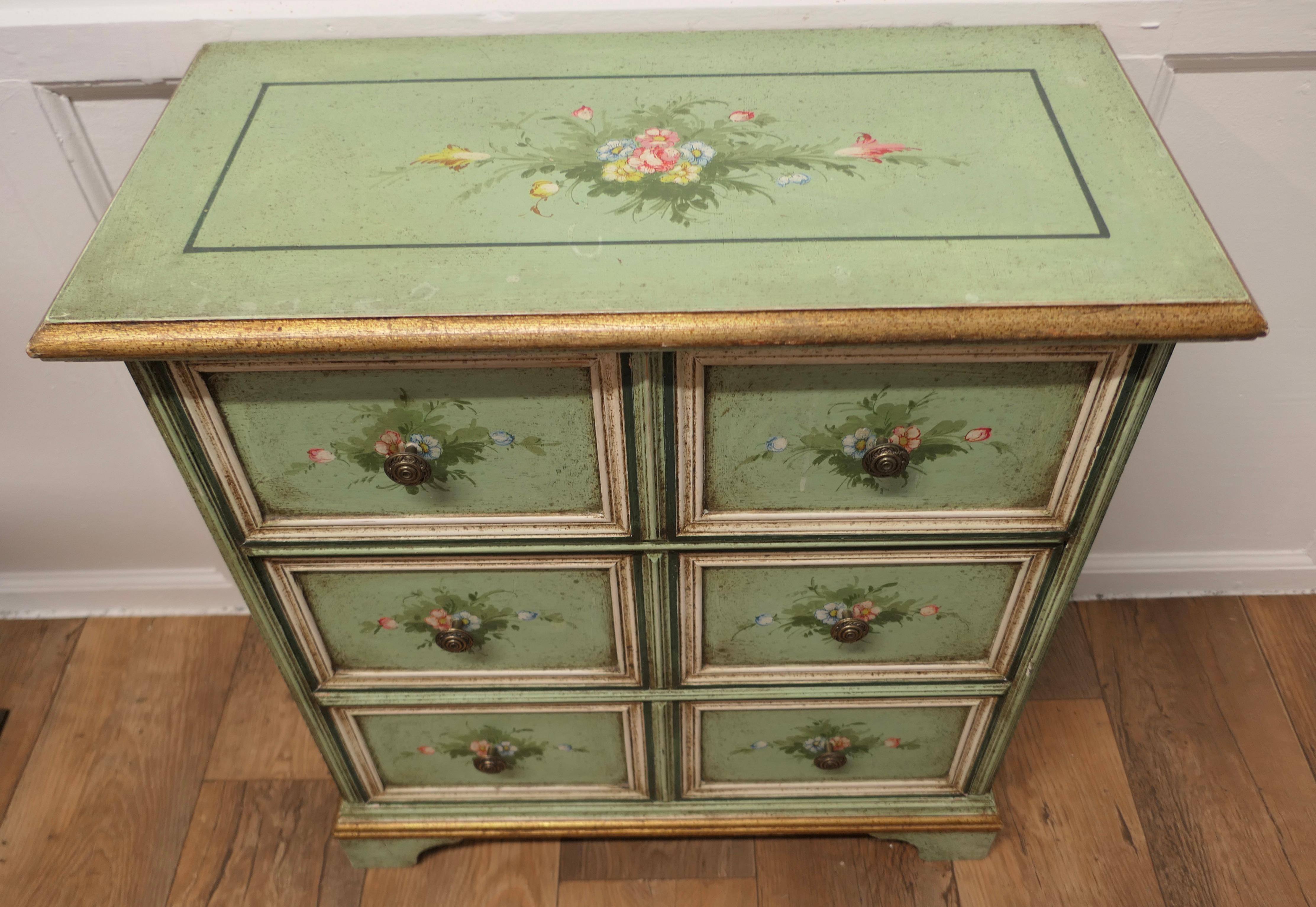 Original Shabby Painted Chest of Drawers This Delightful 3 Drawer Chest In Good Condition For Sale In Chillerton, Isle of Wight