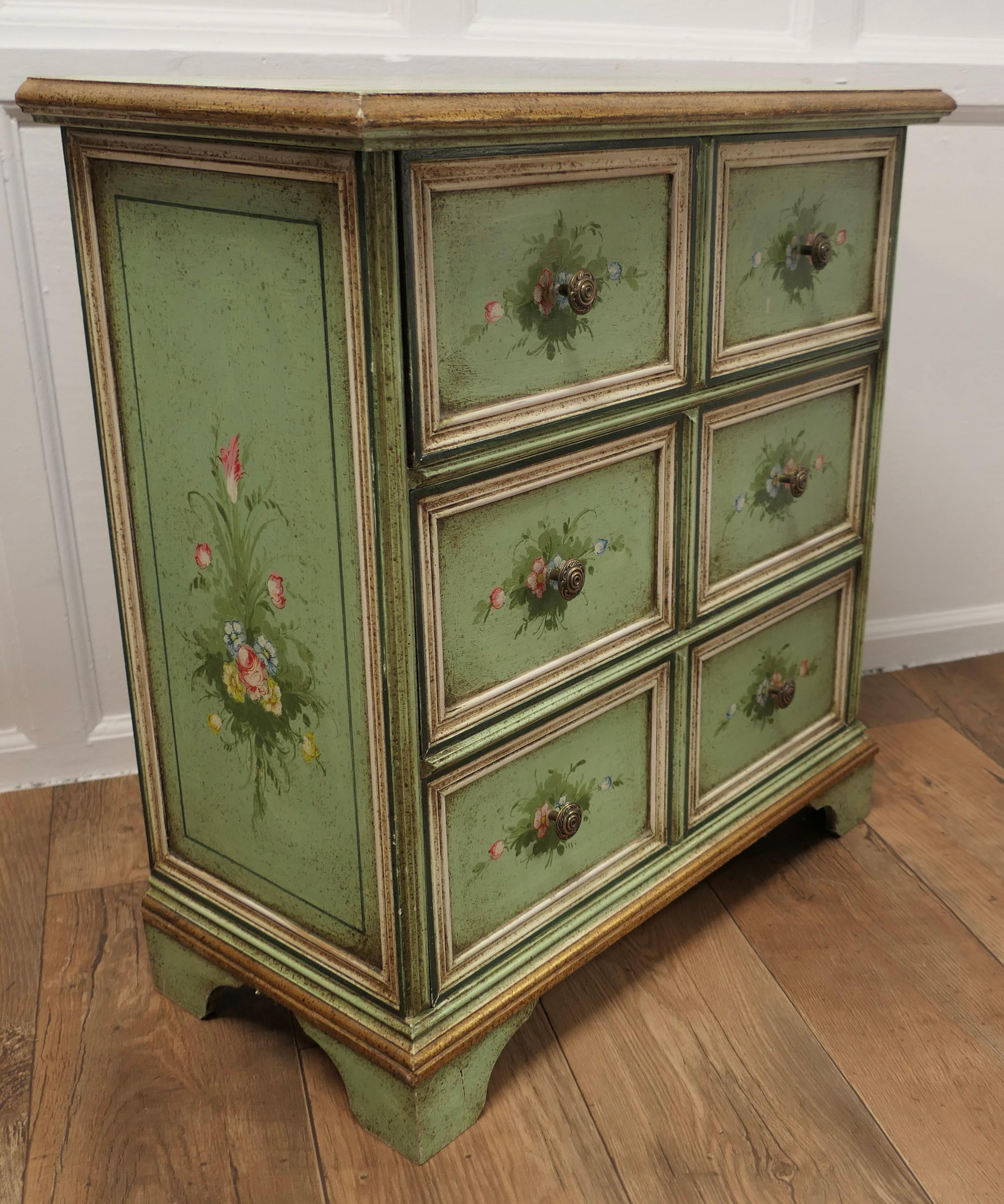 19th Century Original Shabby Painted Chest of Drawers This Delightful 3 Drawer Chest For Sale