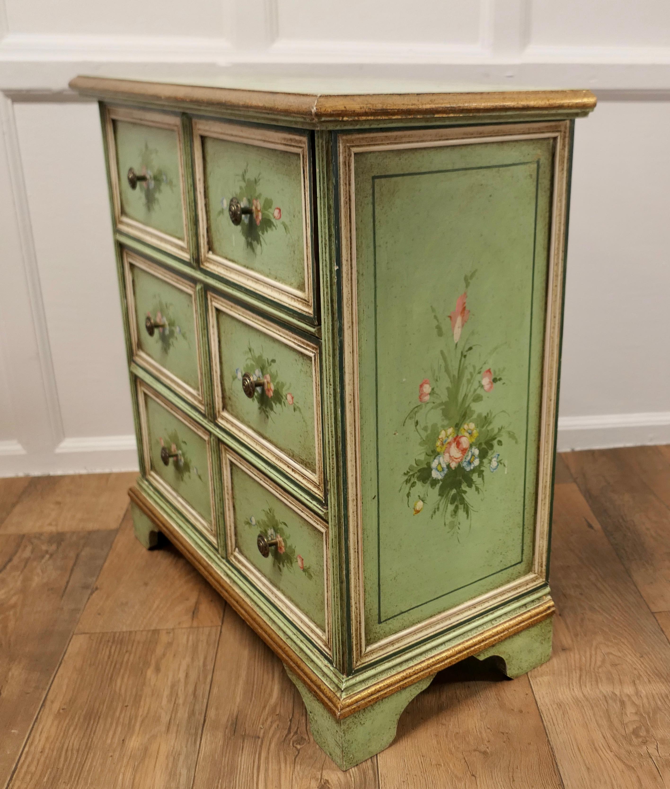 Pine Original Shabby Painted Chest of Drawers This Delightful 3 Drawer Chest For Sale