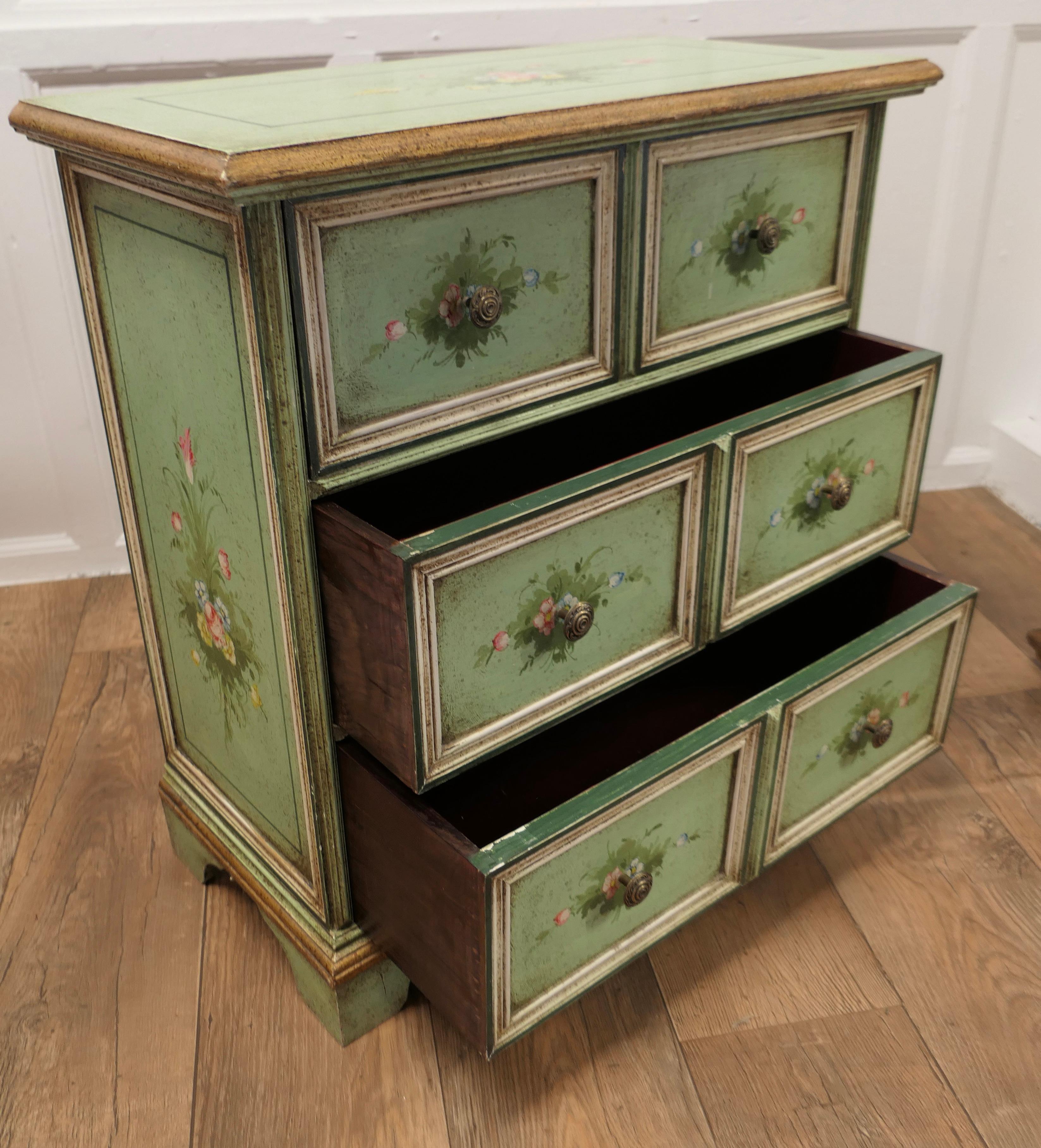 Original Shabby Painted Chest of Drawers This Delightful 3 Drawer Chest For Sale 3