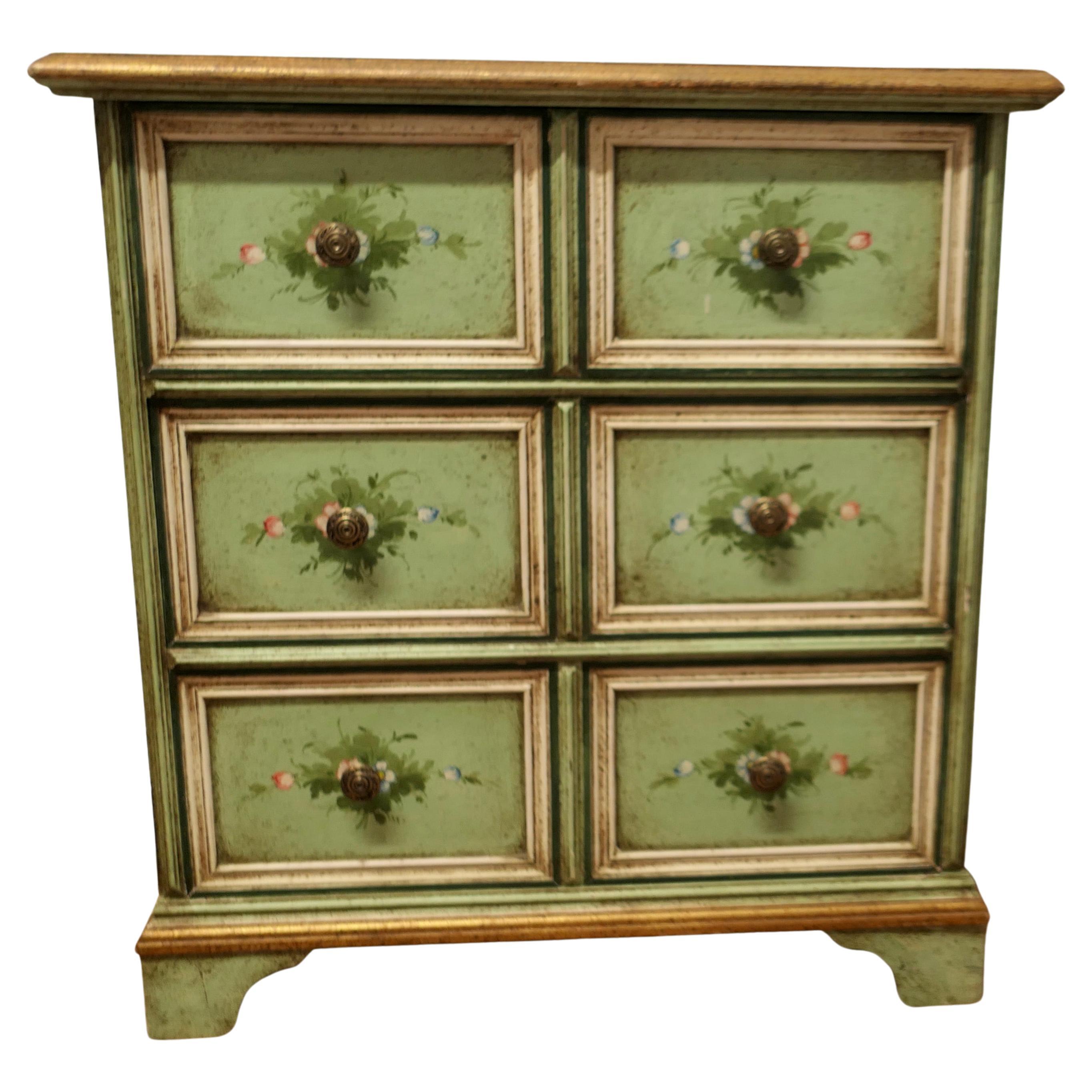 Original Shabby Painted Chest of Drawers This Delightful 3 Drawer Chest For Sale