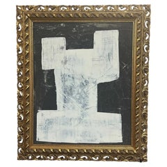 Original Shannon Weir Acrylic Abstract Painting in Antique Frame