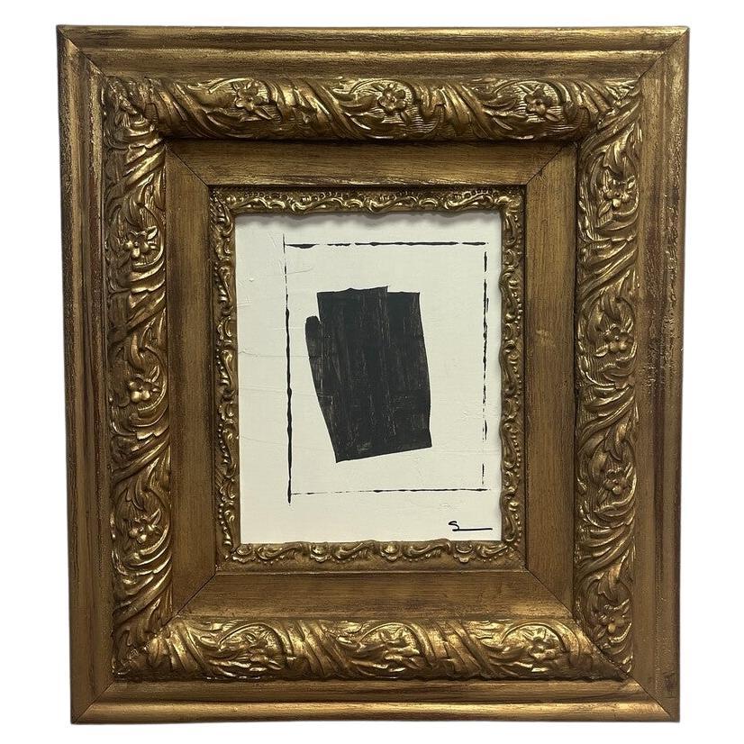 Original Shannon Wier Abstract on Panel in Antique Frame