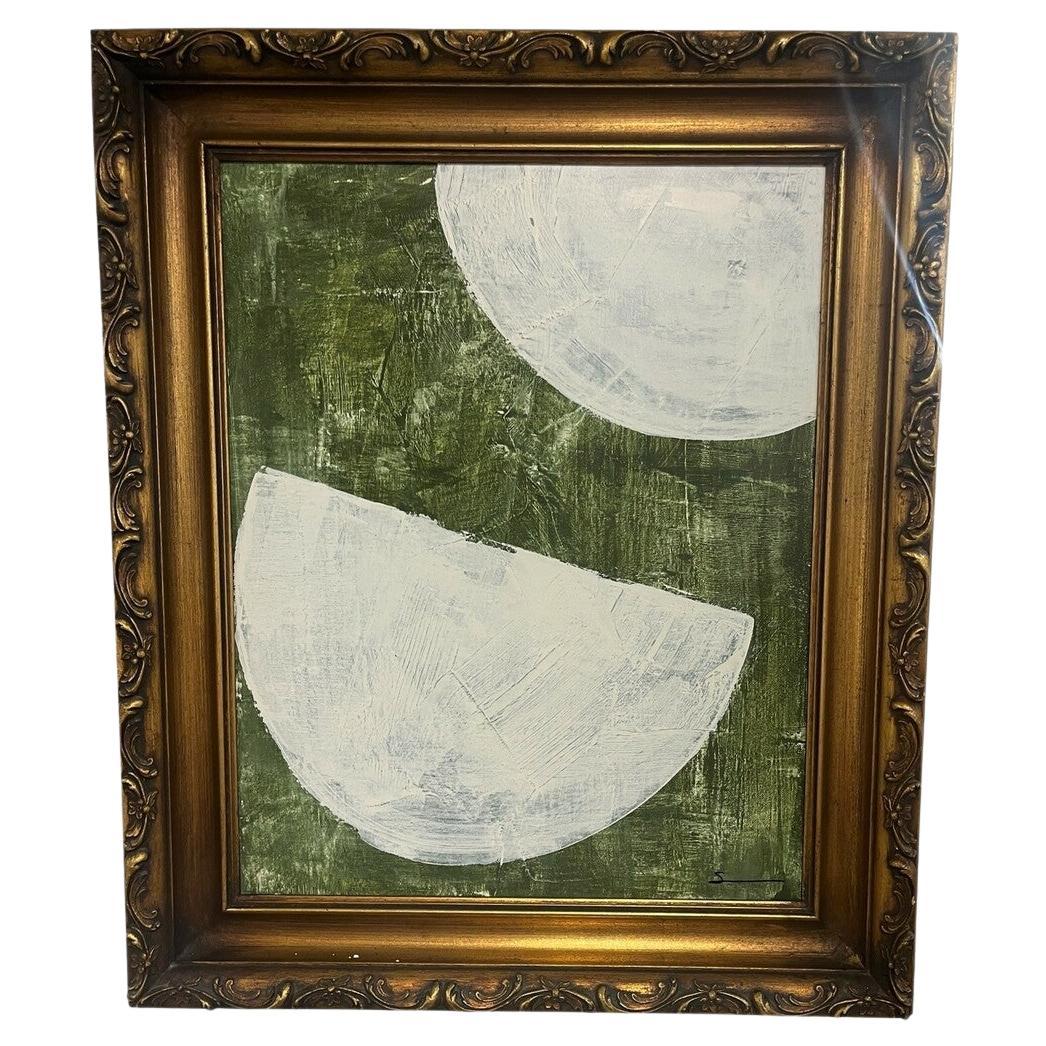 Original Shannon Wier Abstract painting in Antique Gilt Frame