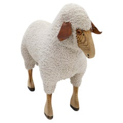 Tabouret en mouton original de Hans-Peter Krafft, Allemagne, années 1980