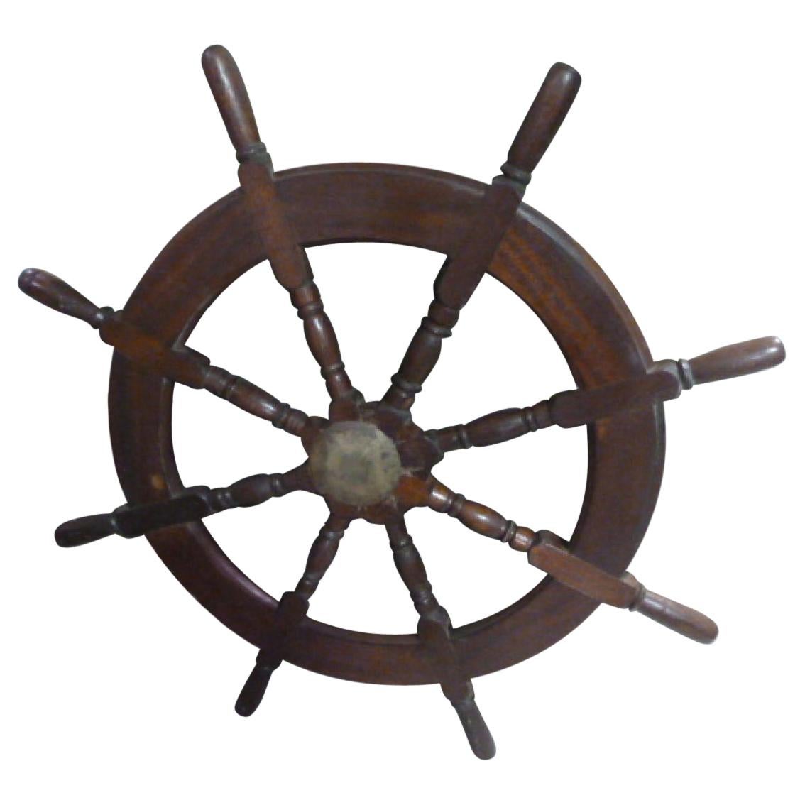 Original Ship's Wheel, 20th Century For Sale