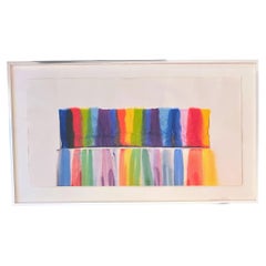Original Signed 47" Tom Graboski "Long Patch Rainbow" Watercolor Paper Sculpture