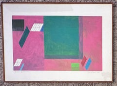 Original signiert Arlene Slavin "Jackman 1975" Gerahmter Siebdruck mit Acryl
