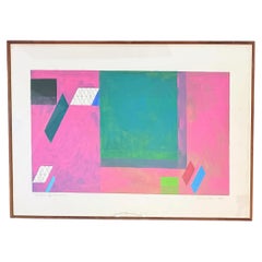 Original signiert Arlene Slavin "Jackman 1975" Gerahmter Siebdruck mit Acryl
