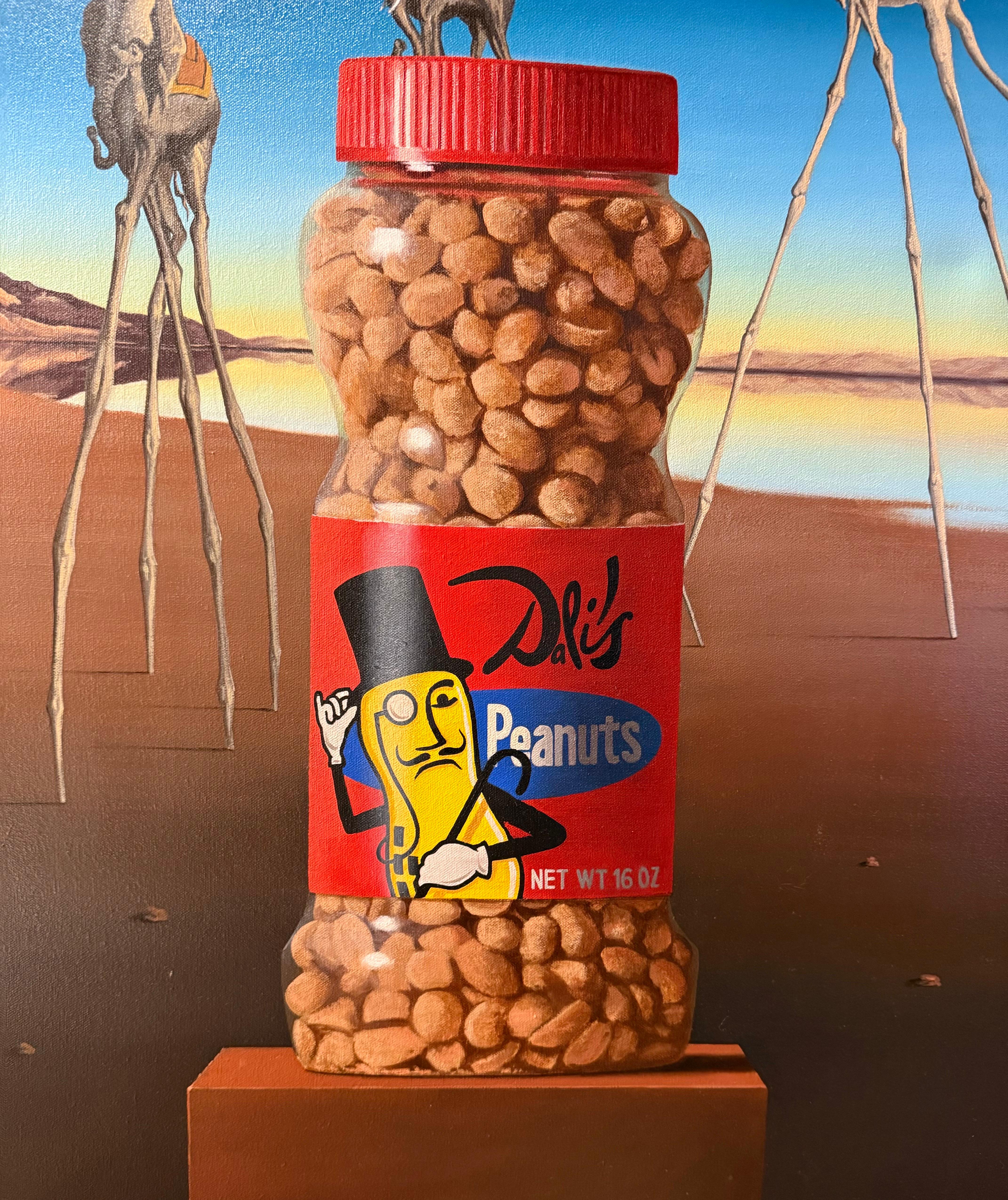 XXIe siècle et contemporain Original Signée Ben Steele (1977 -  ) Peinture intitulée Les cacahuètes de Dali Circa 2008 en vente