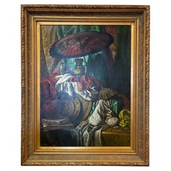 Original Signed Bric-a-Brac Still Life Oil Painting Ode to George Henry Hall