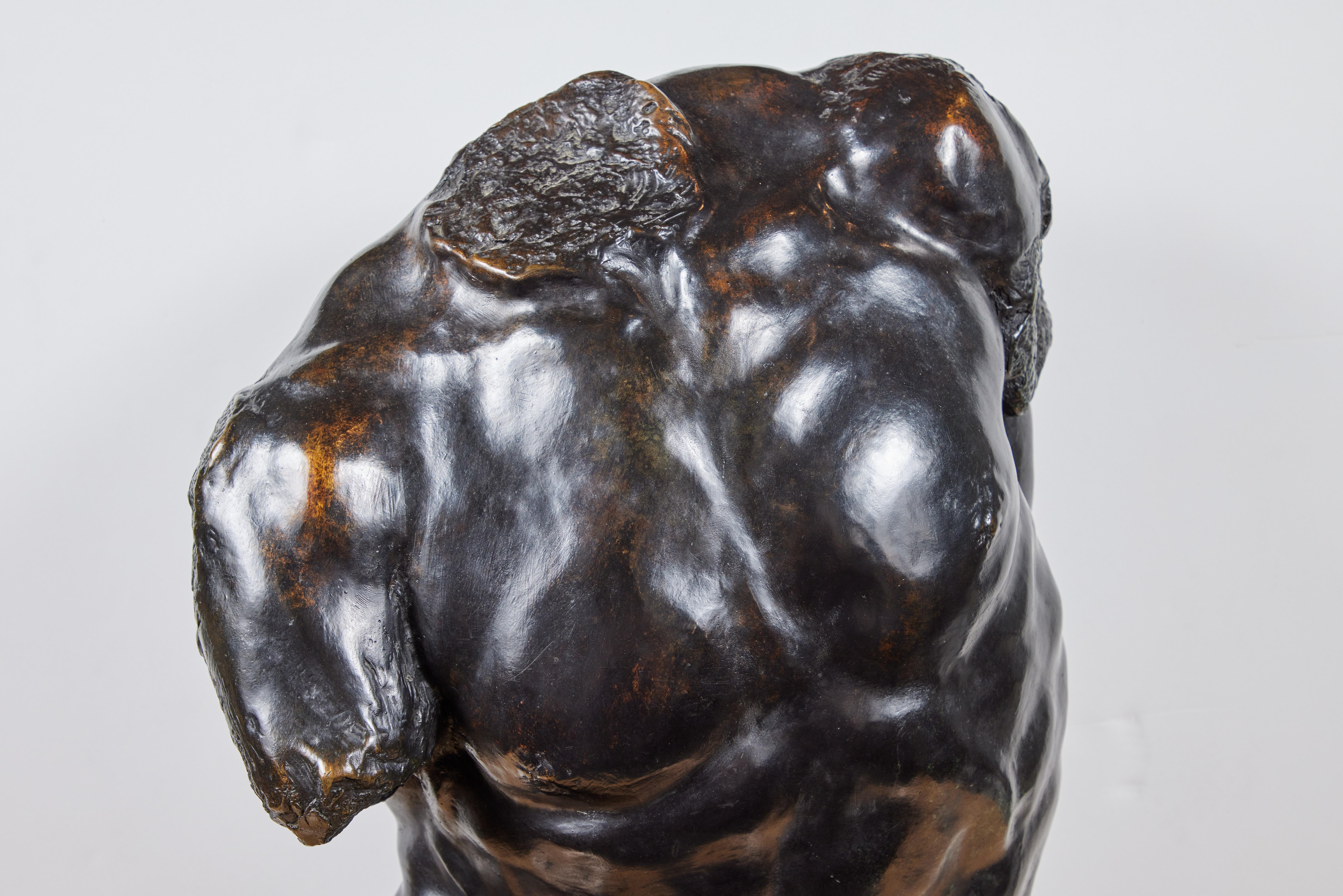 Contemporary Original, Signed, Bronze Torso Sculpture
