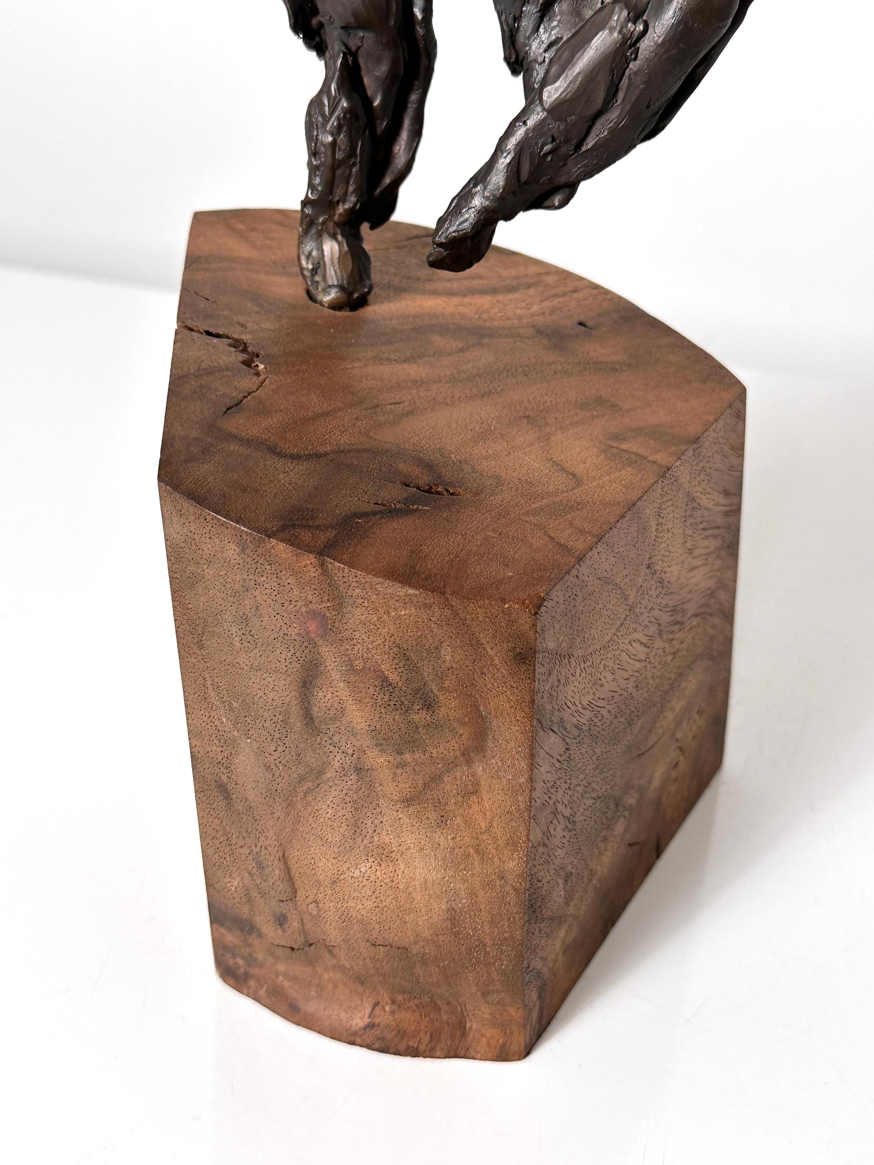 Original Signed Brutalist Bronze Nude Female Torso Sculpture For Sale 7