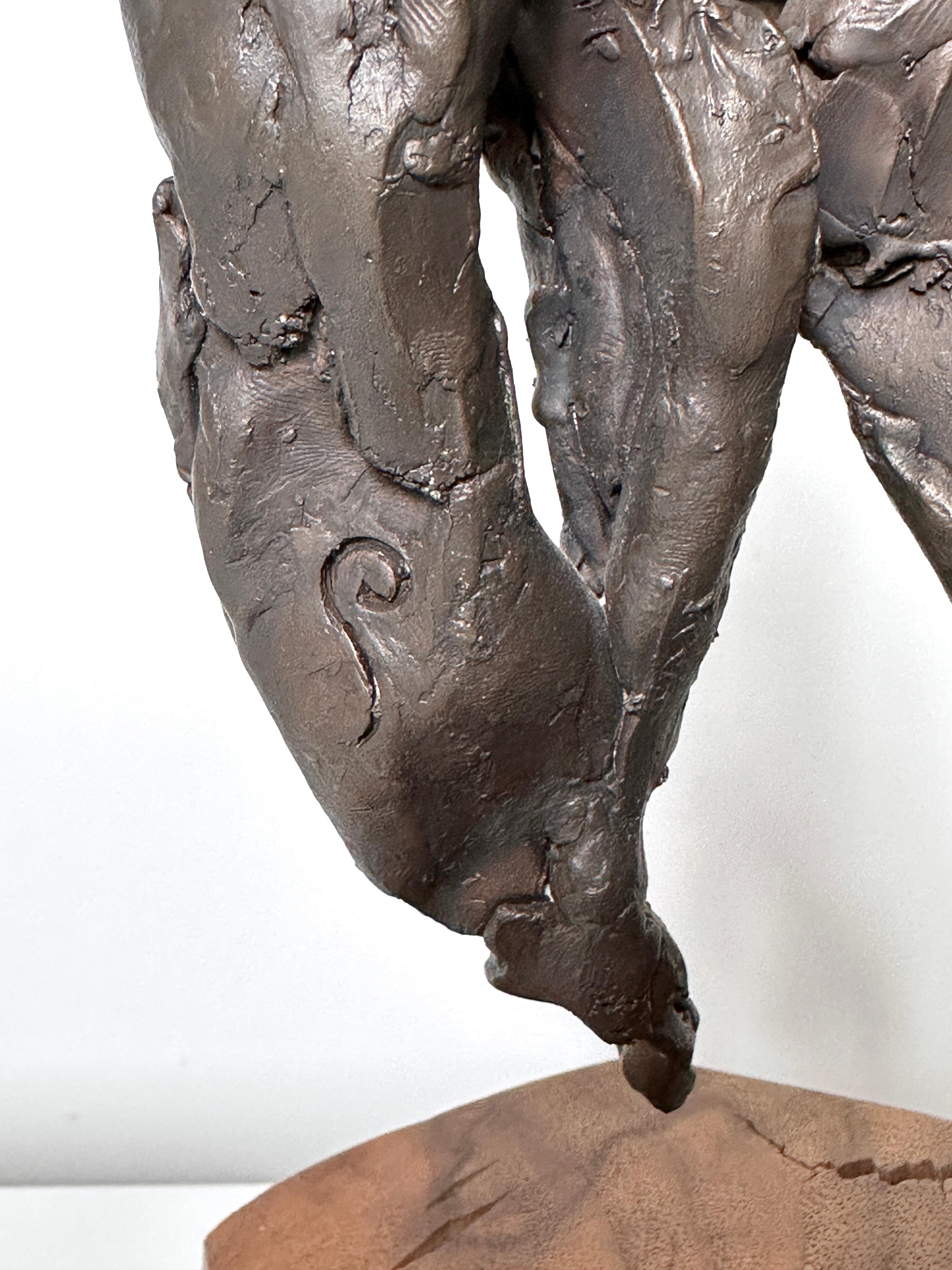 Original Signed Brutalist Bronze Nude Female Torso Sculpture  For Sale 7