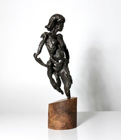Original Signed Brutalist Bronze Nude Female Torso Sculpture