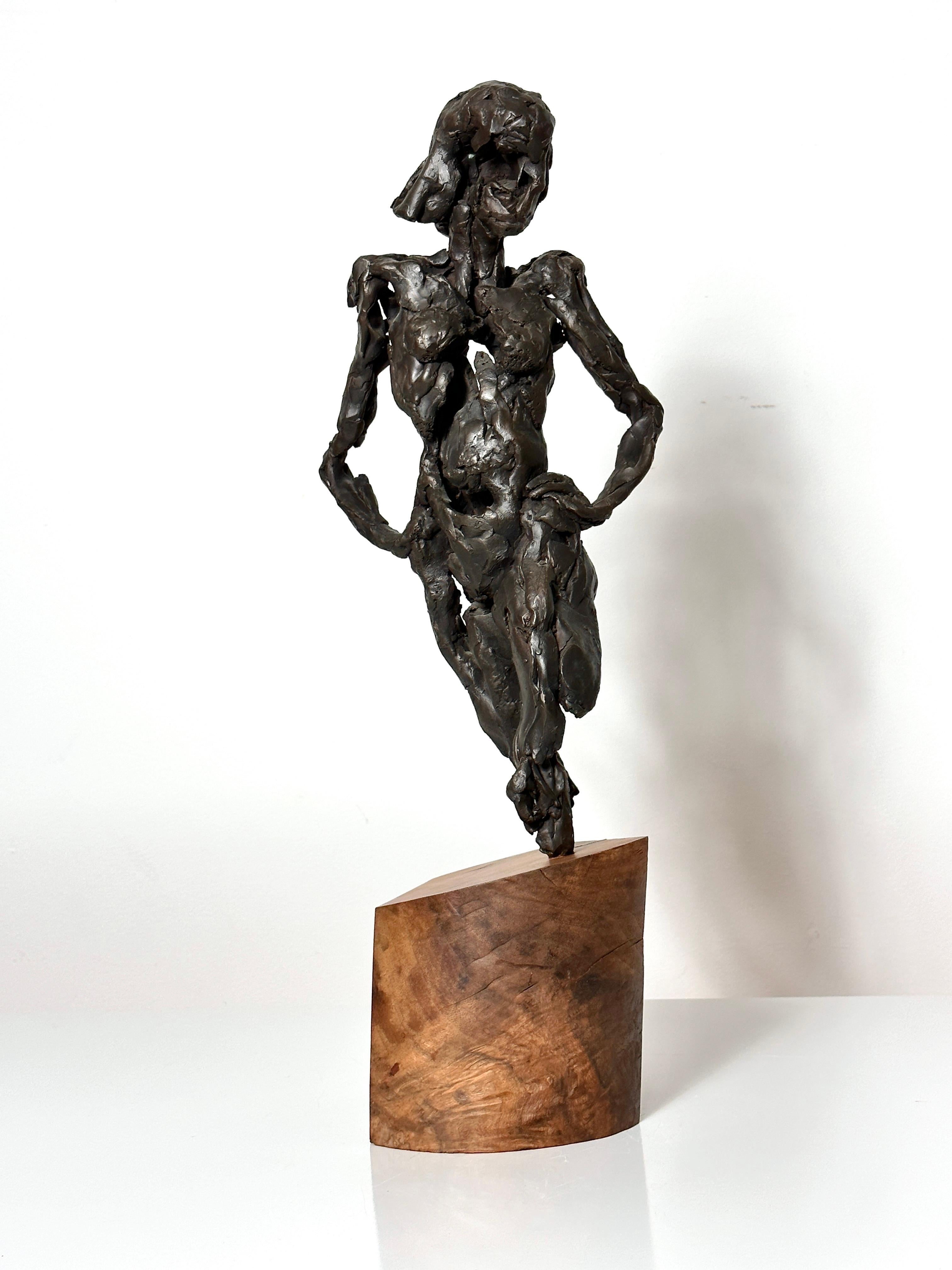 Mid-Century Modern Original Signed Brutalist Bronze Nude Female Torso Sculpture  For Sale