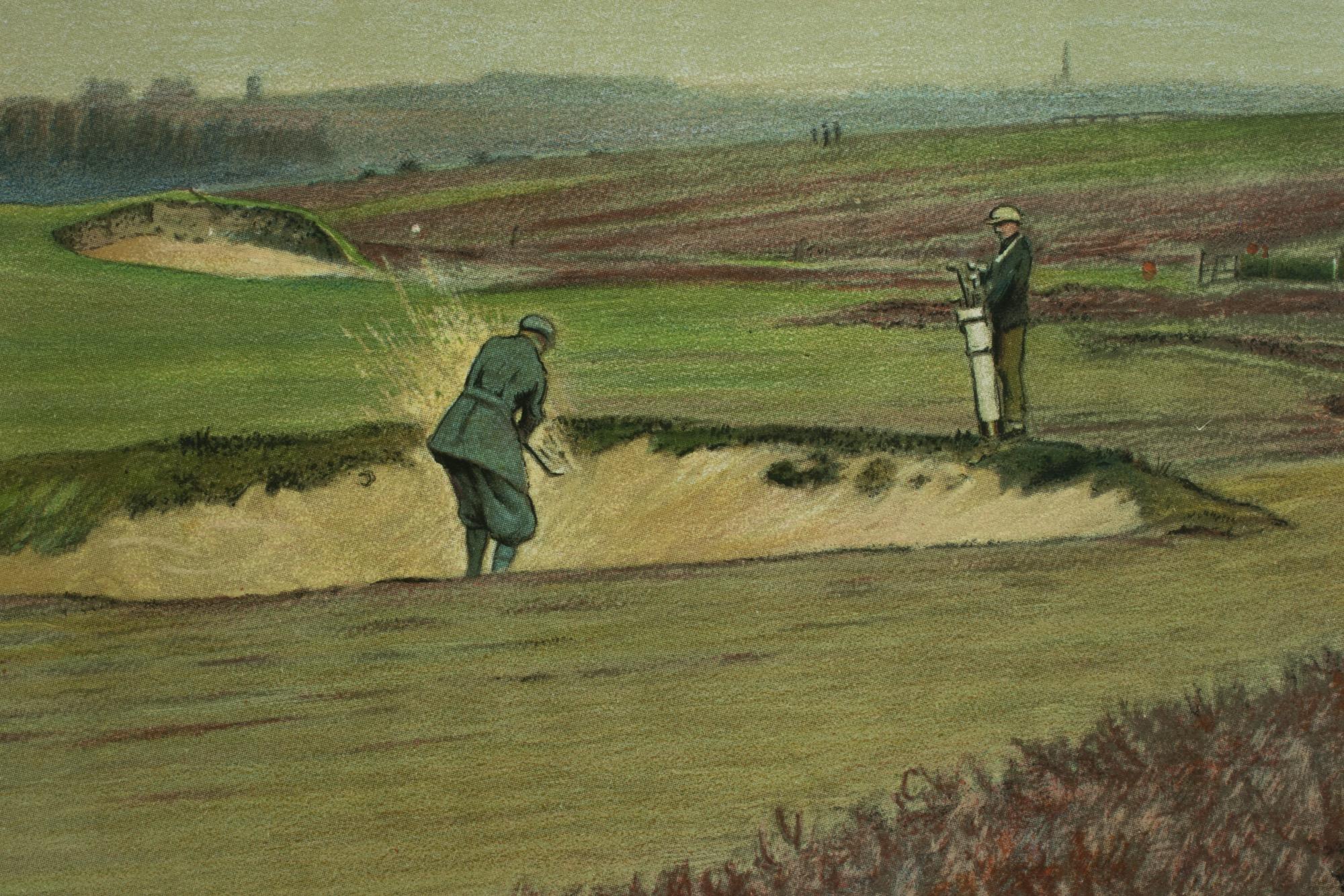 Impression originale signée Cecil Aldin Golf, Walton Heath Bon état - En vente à Oxfordshire, GB