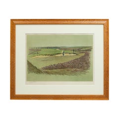 Antique Original Signed Cecil Aldin Golf Print, Walton Heath