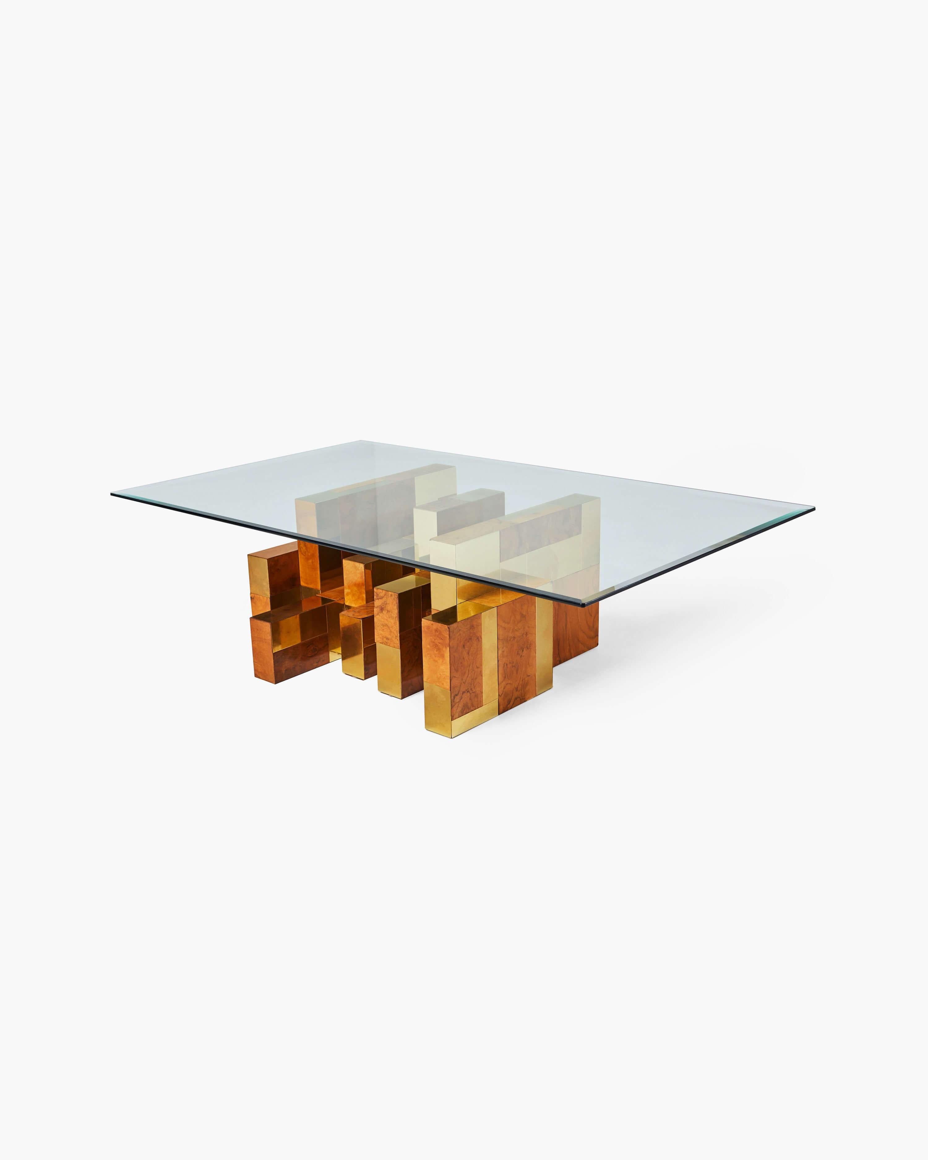 American Original Signed Cityscape PE 400 Series Coffee Table by Paul Evans, 1970s For Sale
