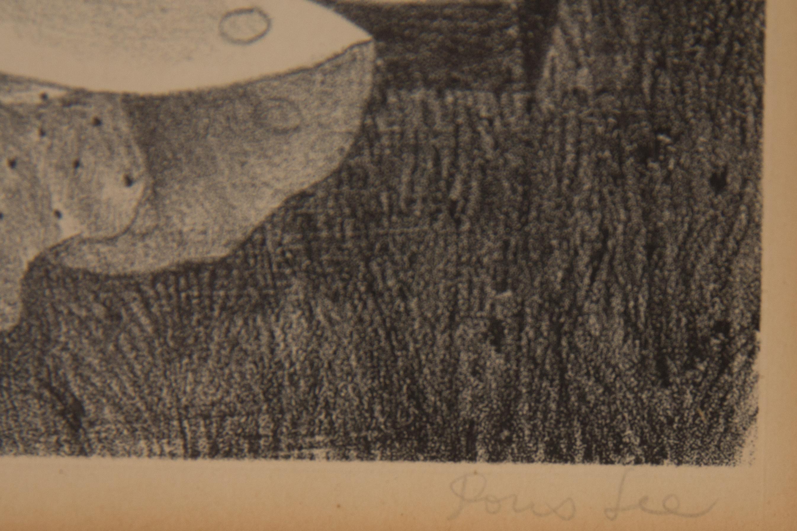 Original Signed Doris Lee Midcentury Lithographic Print Entitled “Dove