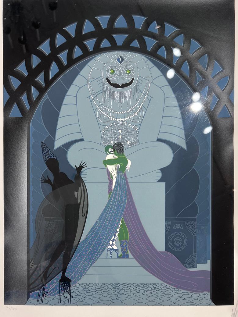 an original signed Erte Art Deco Print, Limited Edition 93/300 
Romain de Tirtoff (23 November 1892 – 21 April 1990), known by the pseudonym Erté (from the French pronunciation of his initials: [tote]), was a Russian-born French artist and designer.