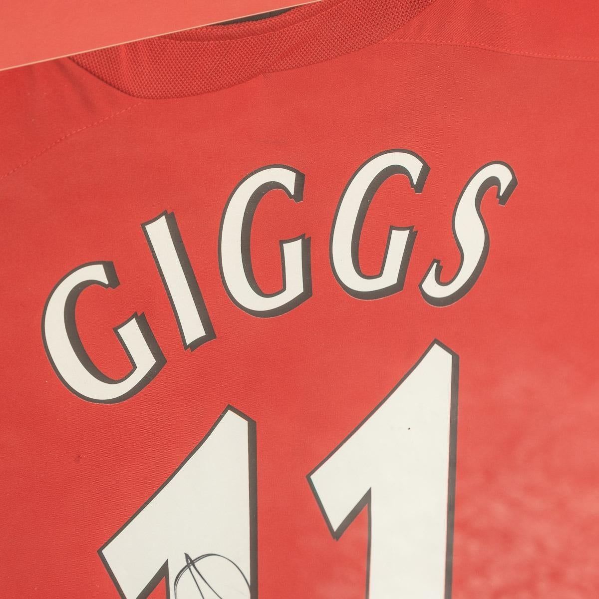 Original Signed & Framed Ryan Giggs, Manchester United Football Shirt For Sale 3