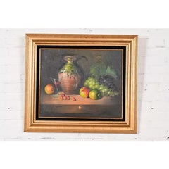 Original Signed Frank Lean French Still Life Oil Painting