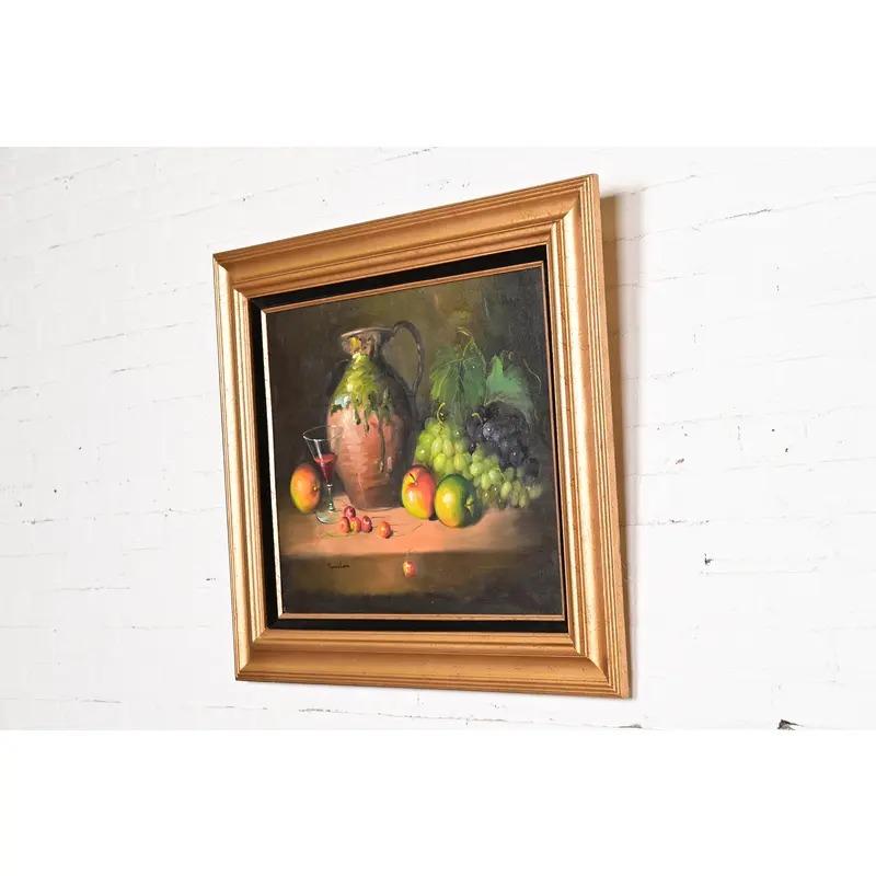 Nature morte à l'huile originale signée de Frank French Bon état - En vente à South Bend, IN