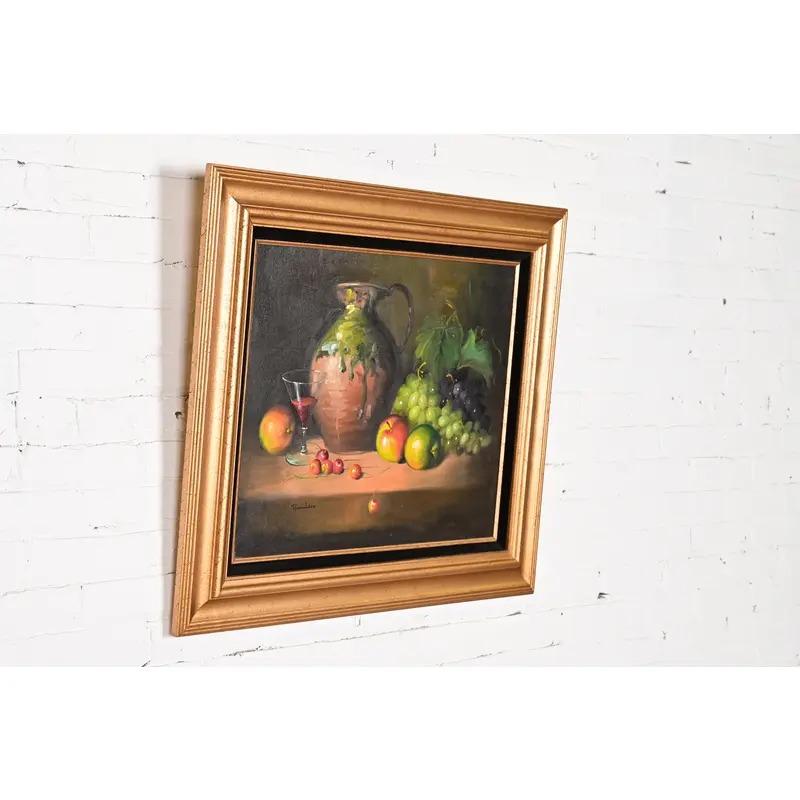 20ième siècle Nature morte à l'huile originale signée de Frank French en vente