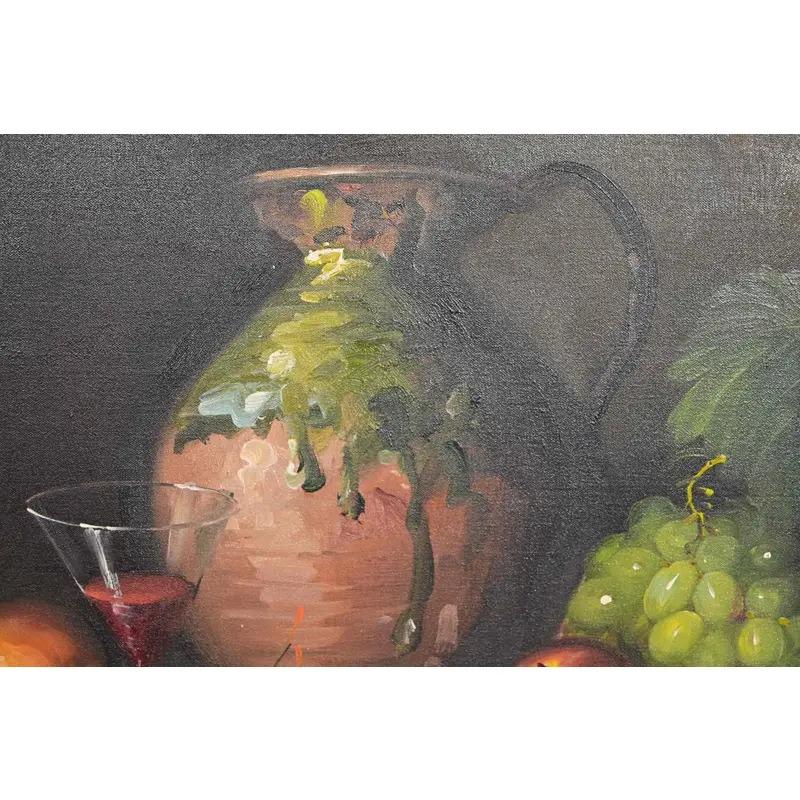 Nature morte à l'huile originale signée de Frank French en vente 1