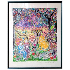 Original Signed Gloria Vanderbilt Lithograph, Artist Proof, circa 1970