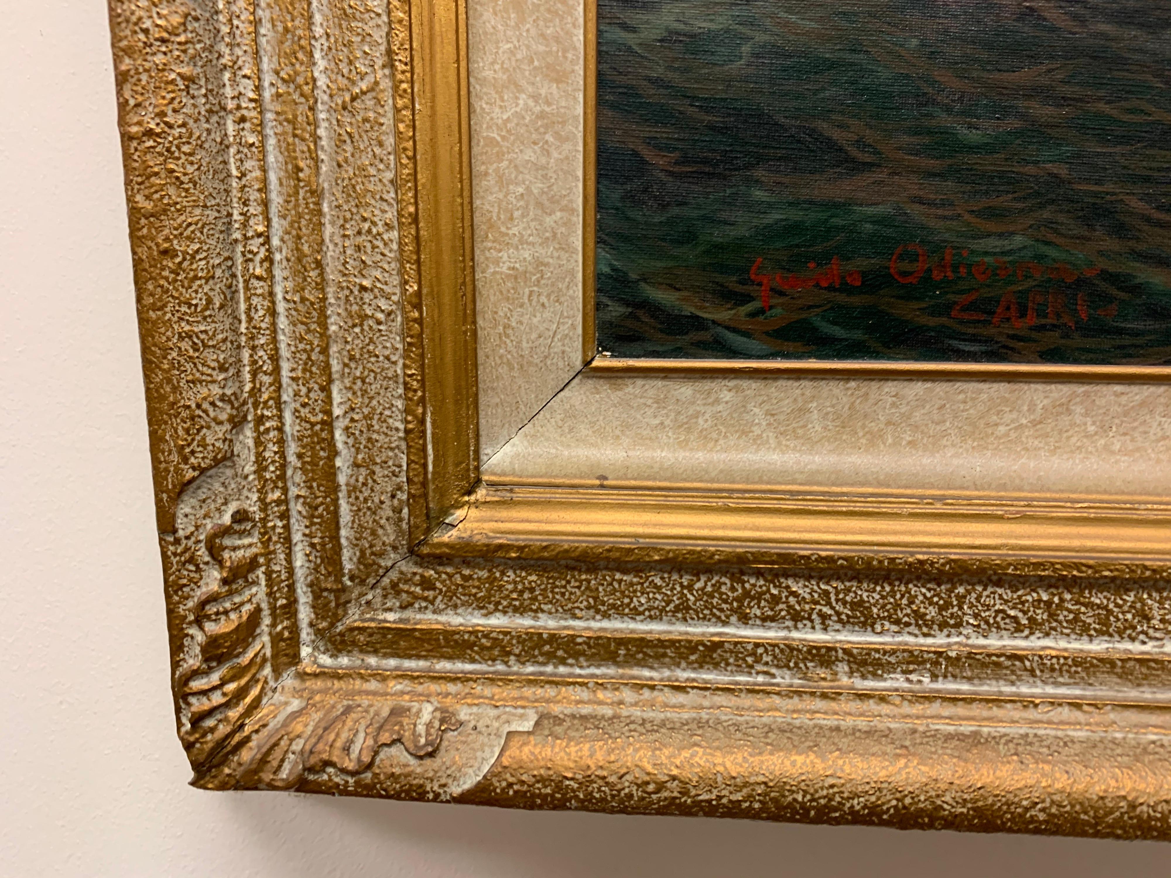 Original Signed Guido Odierna “Capri” Oil on Canvas Seascape 6
