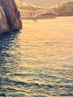 Original Signed Guido Odierna “Capri” Oil on Canvas Seascape