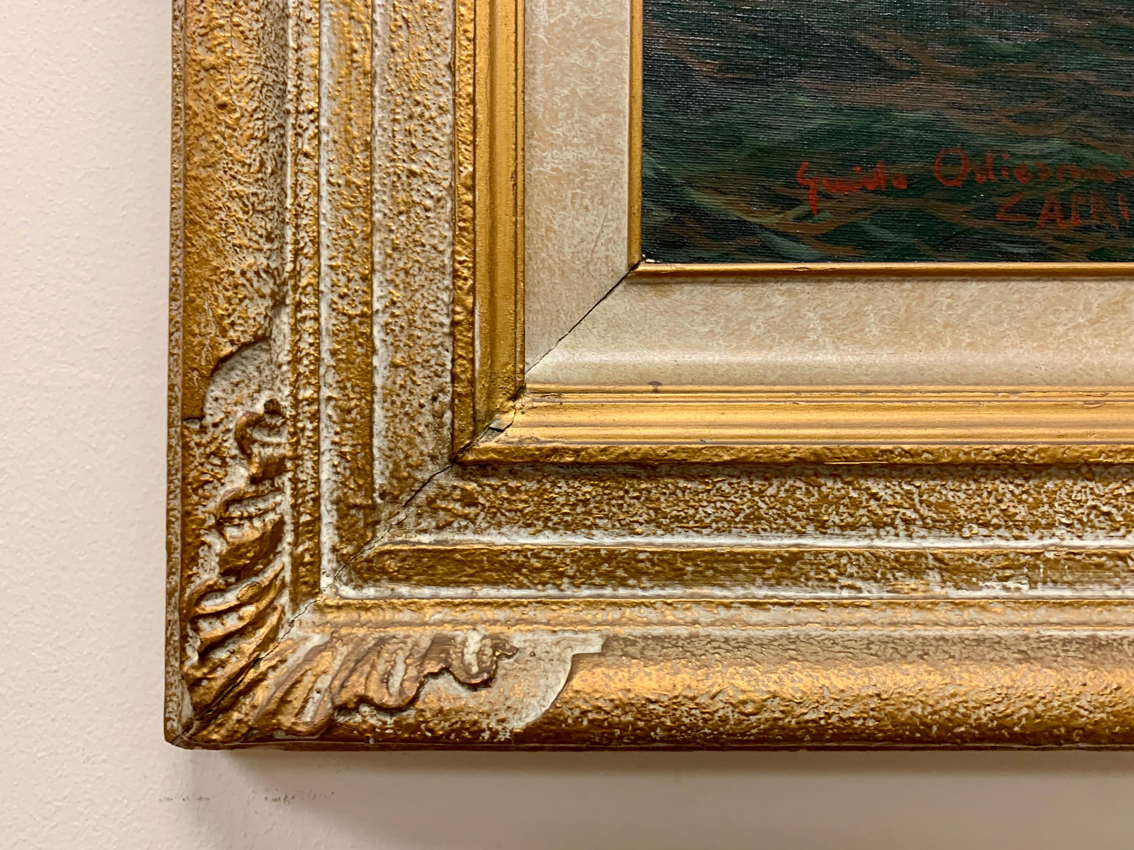 20th Century Original Signed Guido Odierna “Capri” Oil on Canvas Seascape