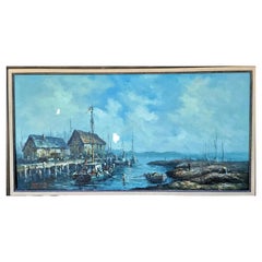 Original Signed Haywood Seascape Landscape Oil Painting