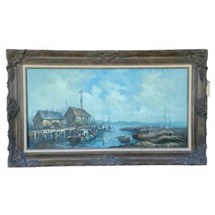 Original Signed Haywood Seascape Landscape Oil Painting
