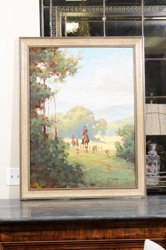 Original Signed Hunt Scene Painting
