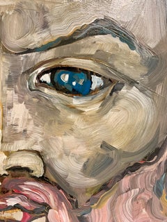 Original Signed Ivan Jenson Oil Painting Titled Michaelangelo