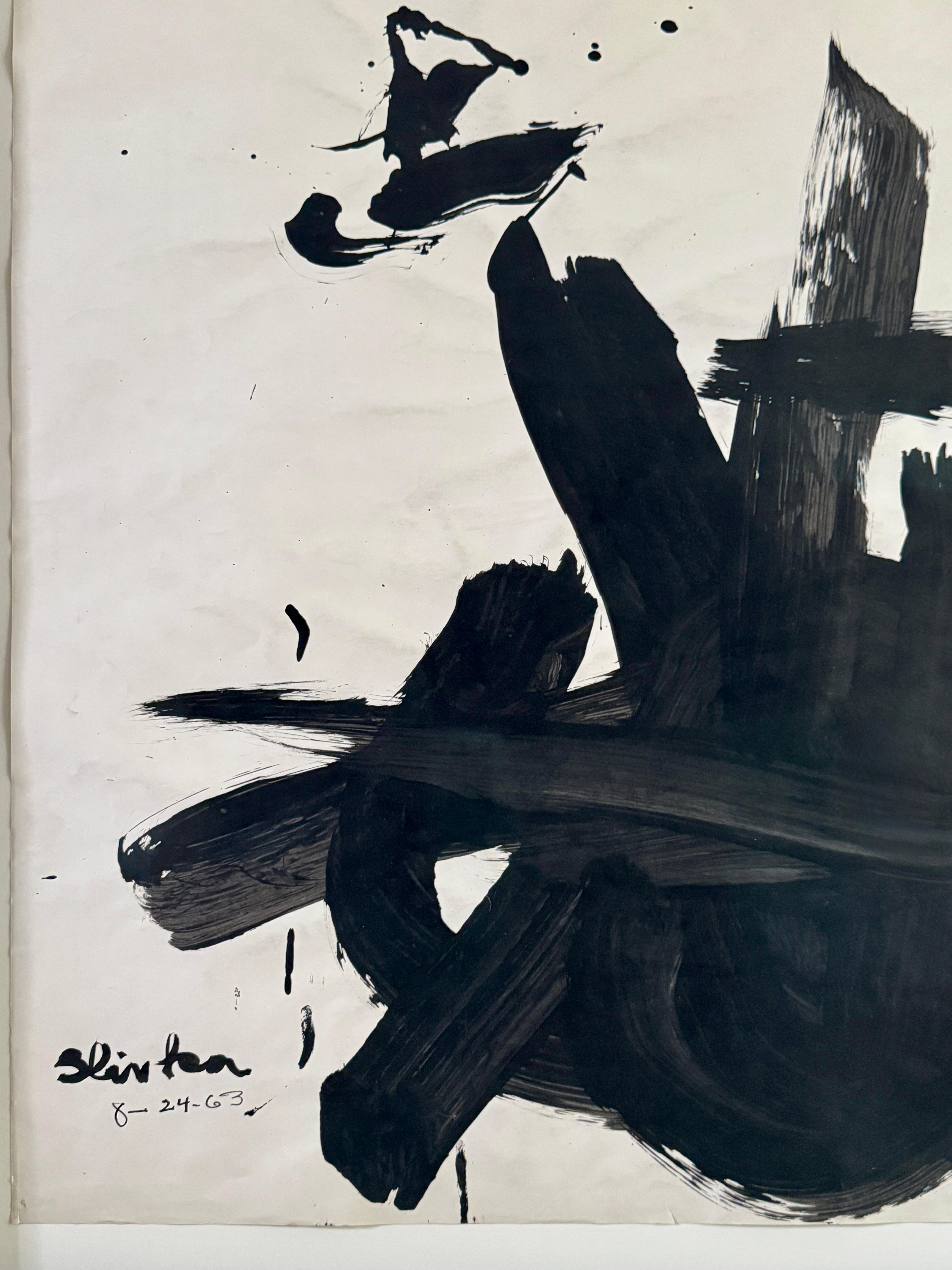 Pintura original firmada de inspiración japonesa de David Slivka-Sin título 4 Estadounidense en venta