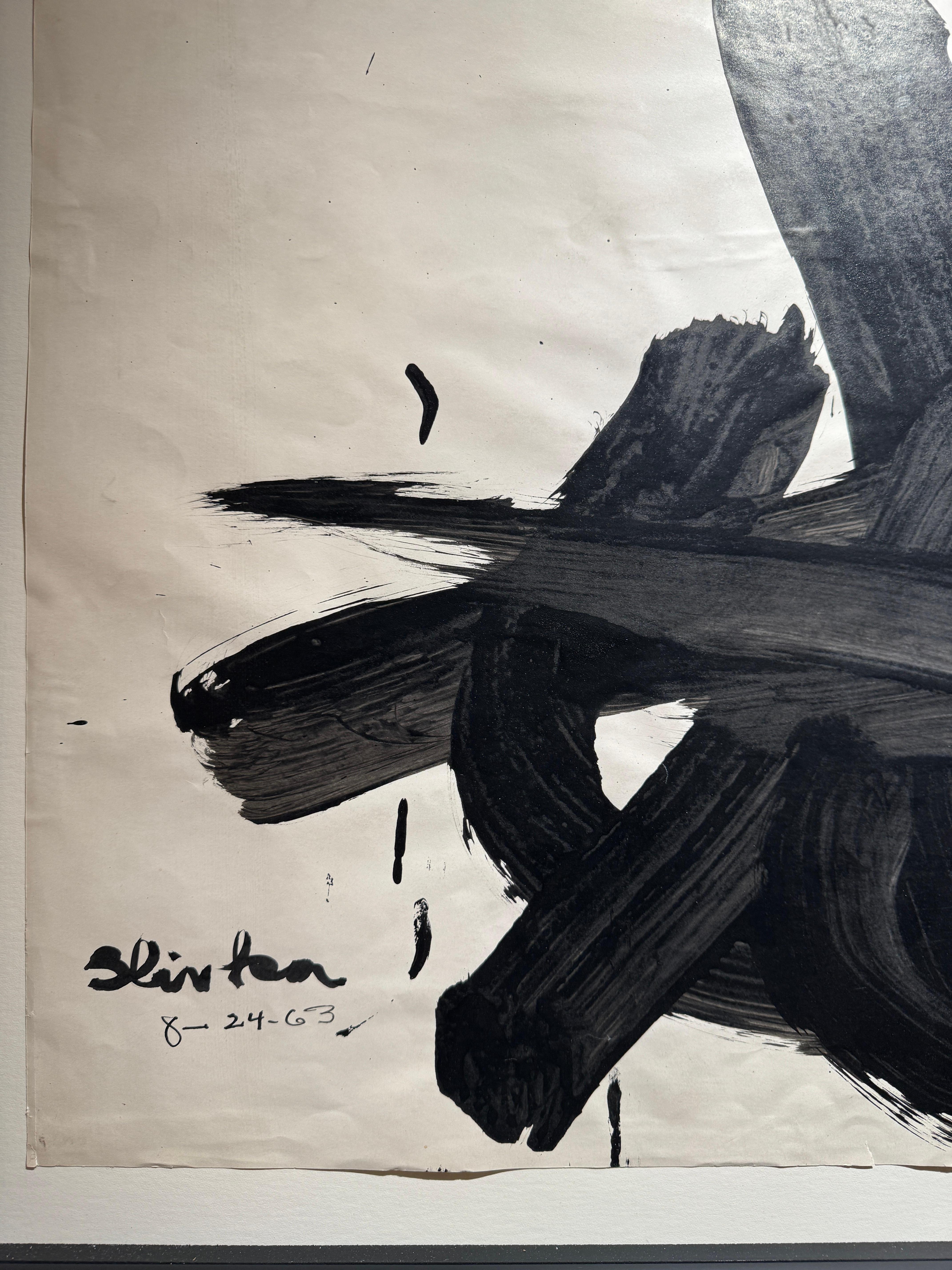 Pintura original firmada de inspiración japonesa de David Slivka-Sin título 4 en venta 1