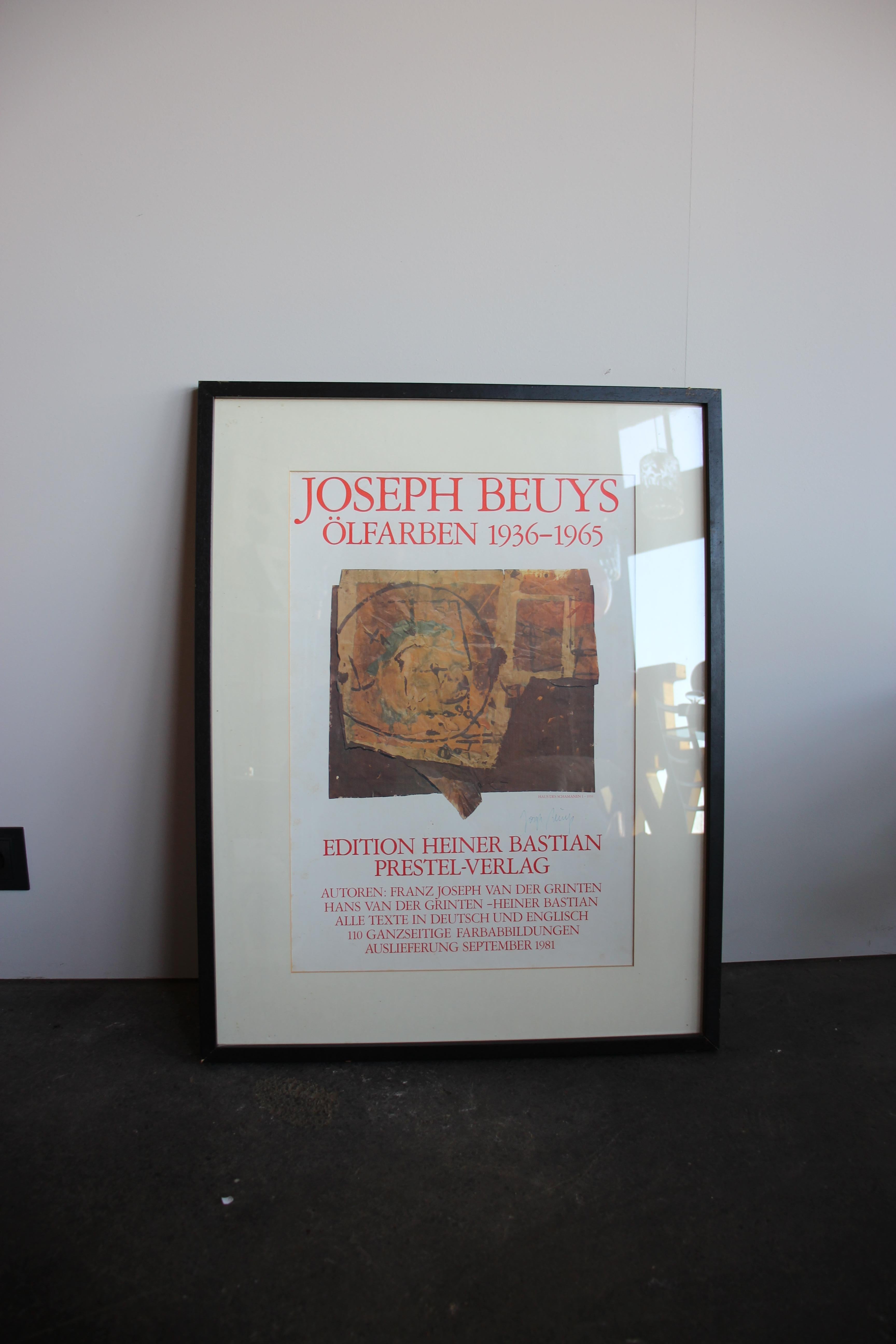 Allemand Affiche publicitaire originale signe de Joseph Beuys 