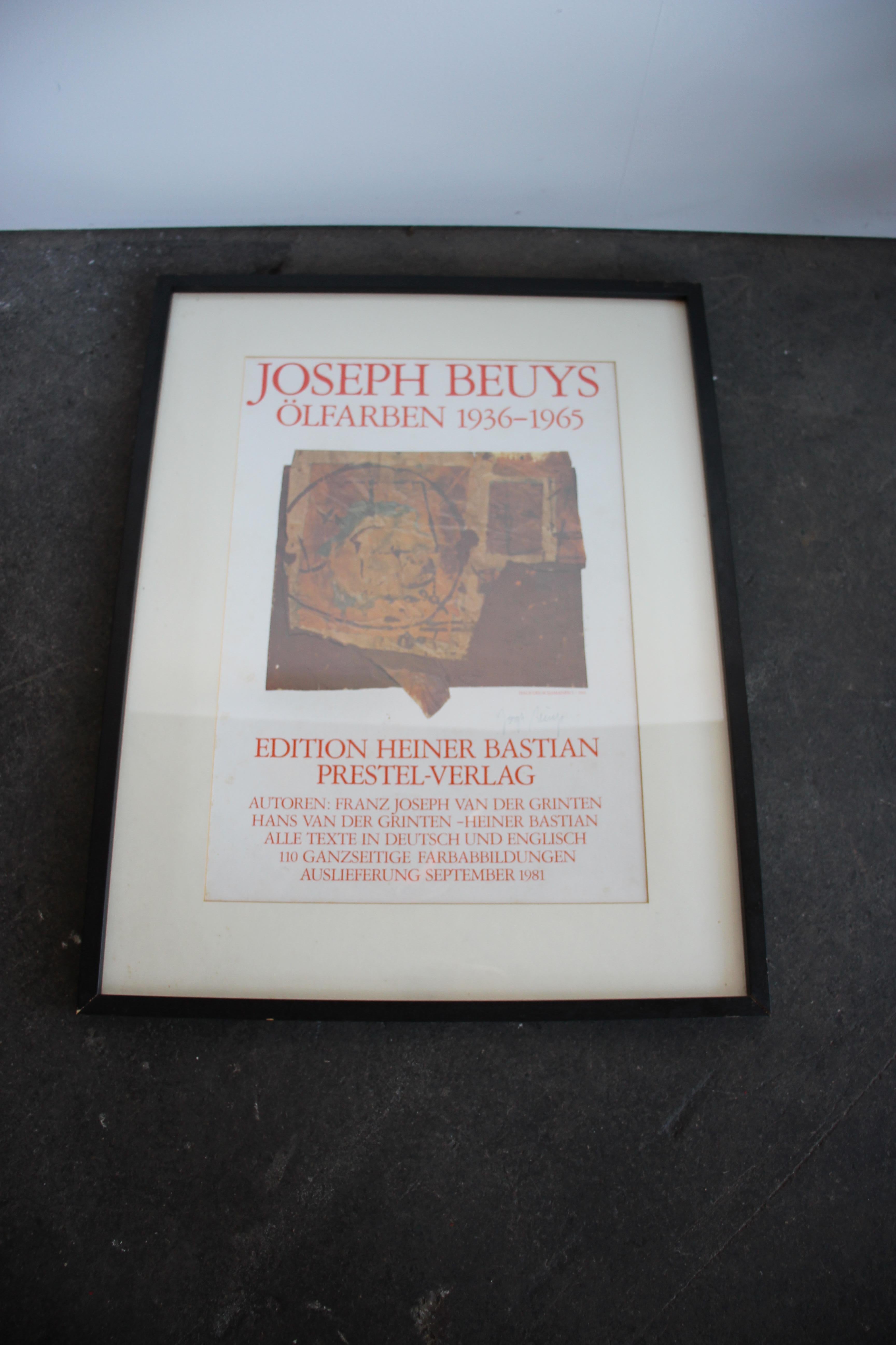 German Original Signed Joseph Beuys Advertisment Poster 