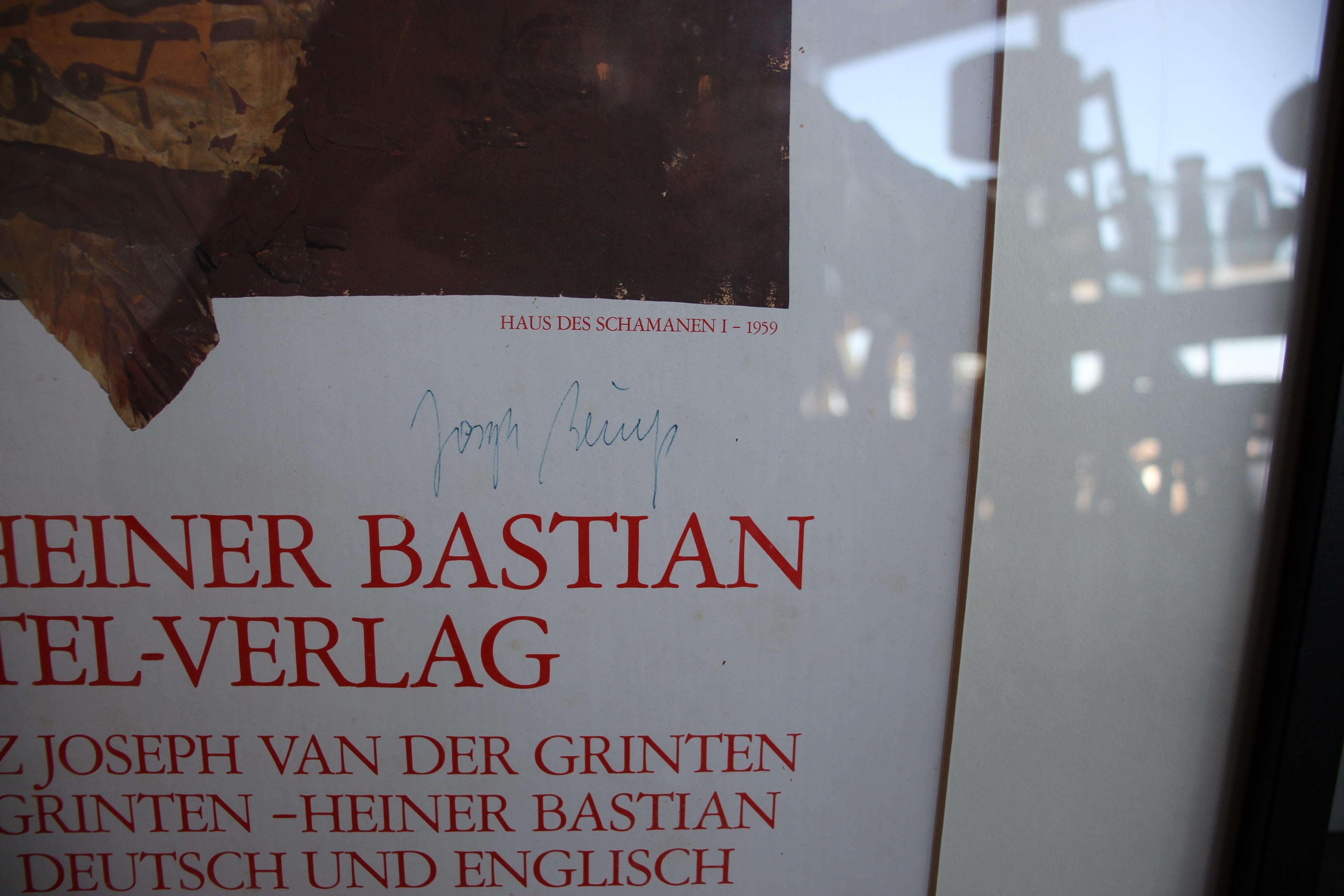 Fin du XIXe siècle Affiche publicitaire originale signe de Joseph Beuys 