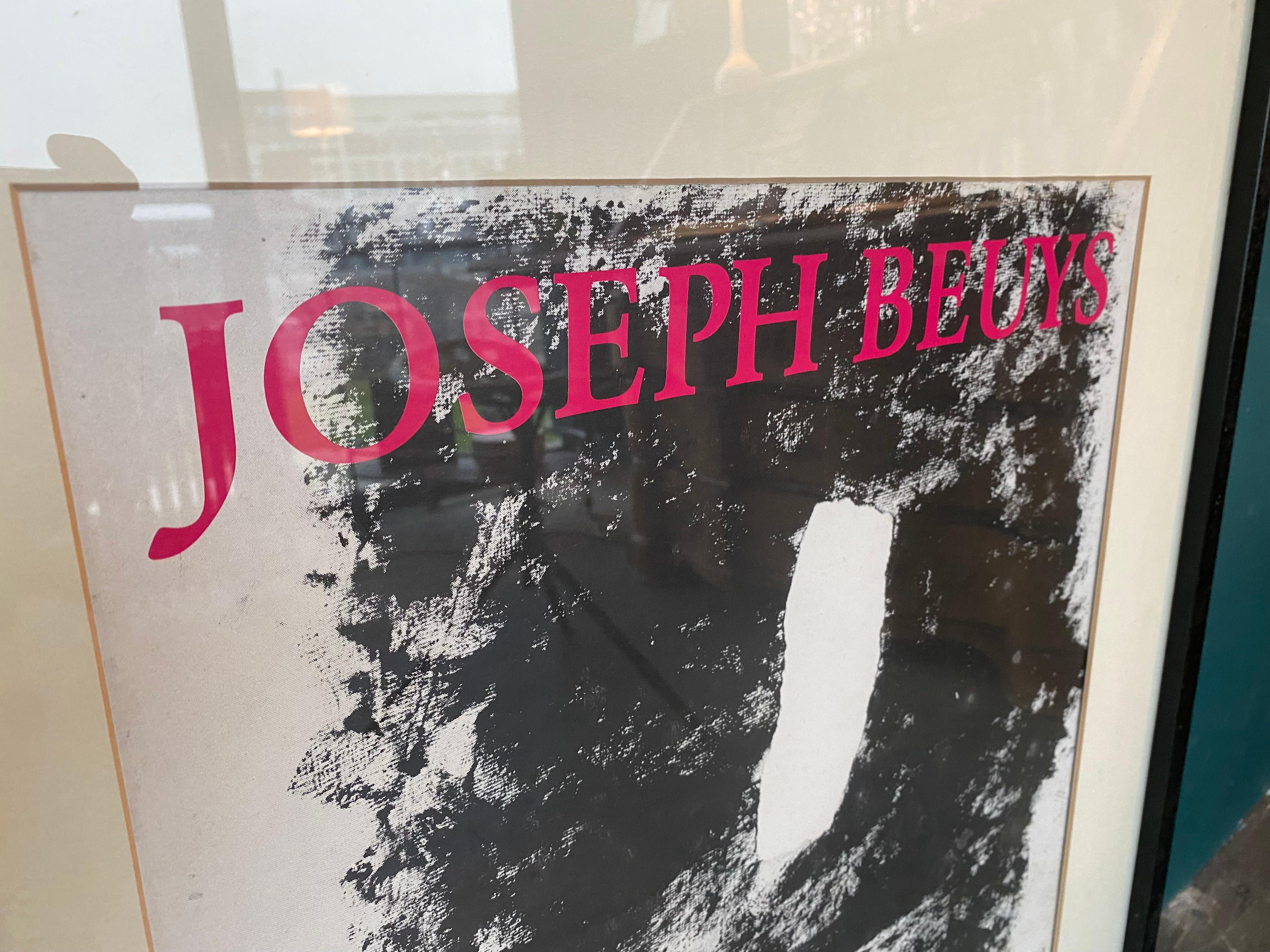 Original Signed Joseph Beuys Exhibition Poster 1980 Framed 