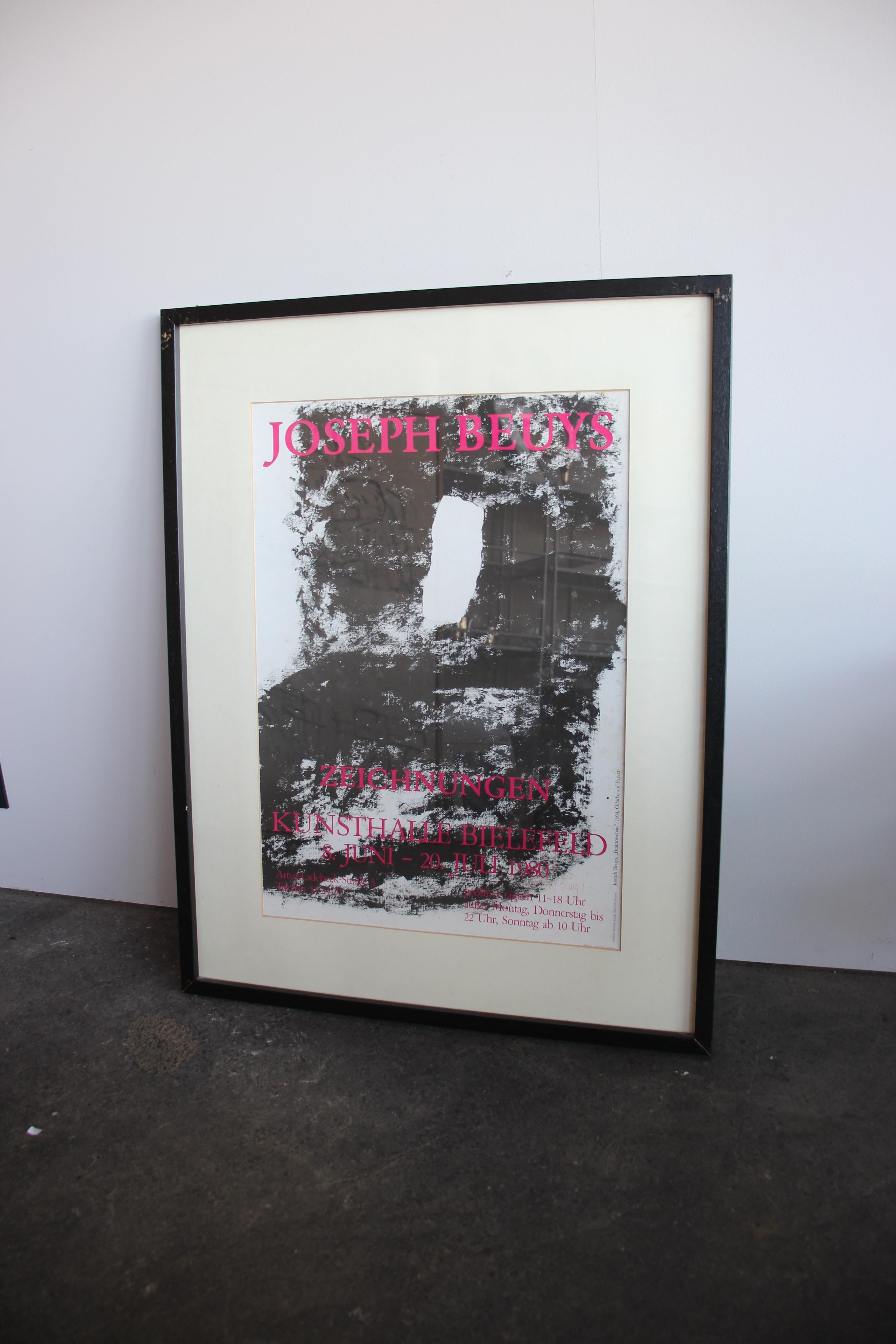 Original signiertes Ausstellungsplakat von Joseph Beuys 
