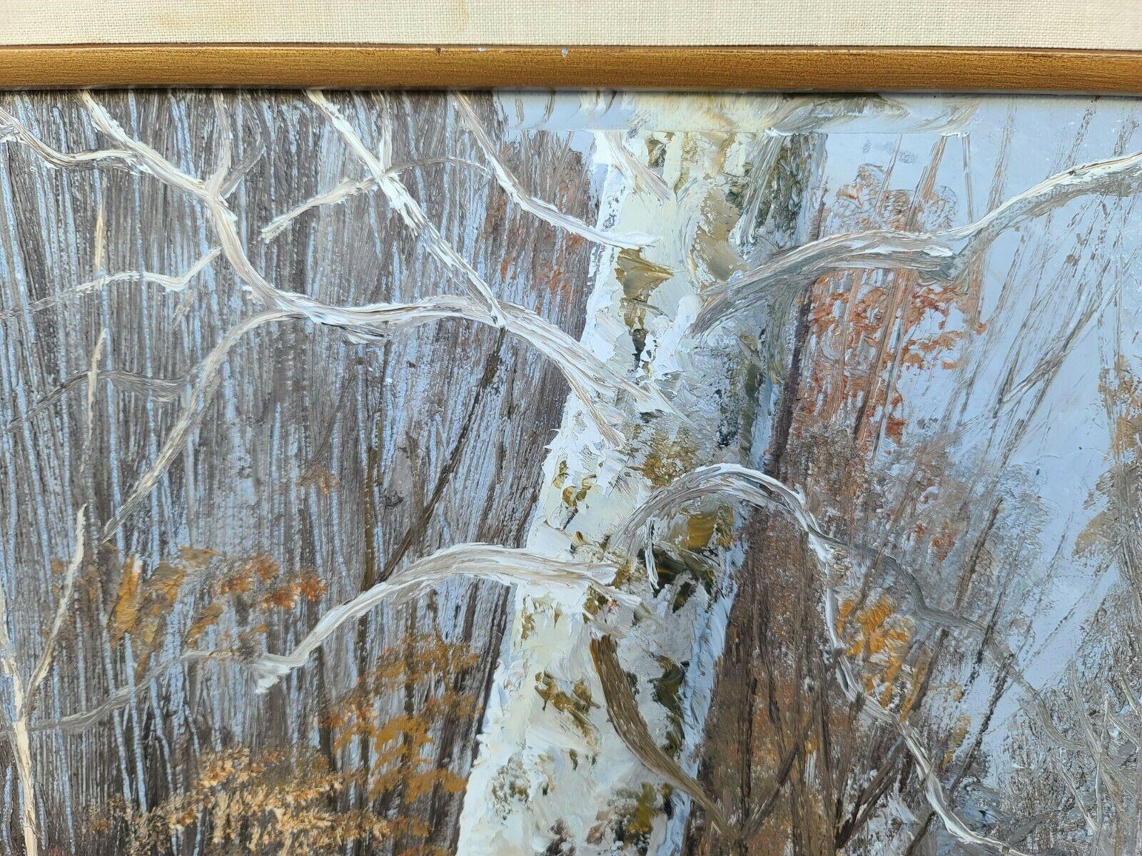 Original Signed Joseph Trover Oil Painting of Winter Landscape For Sale 2
