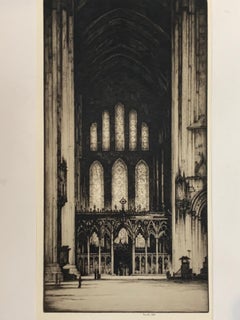 Original Signed Kenneth Steel Drypoint Etching Made in England